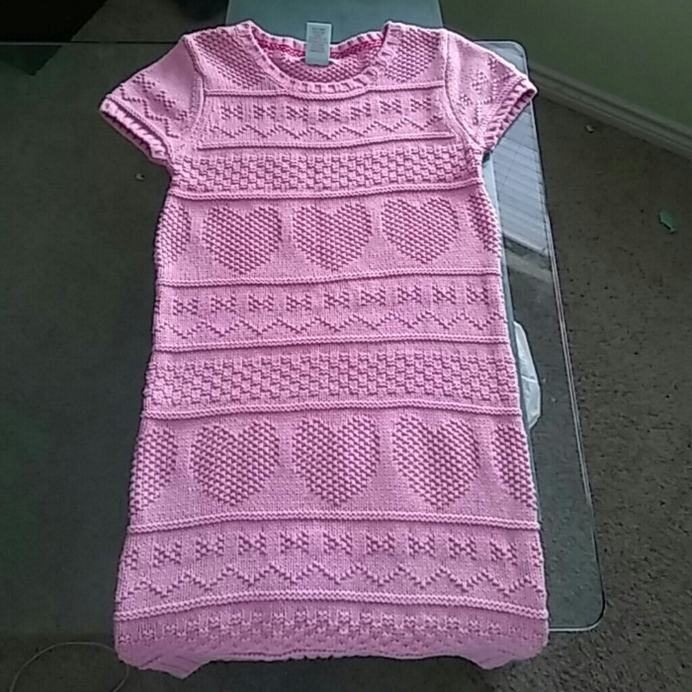 Soft pink sweater dress
